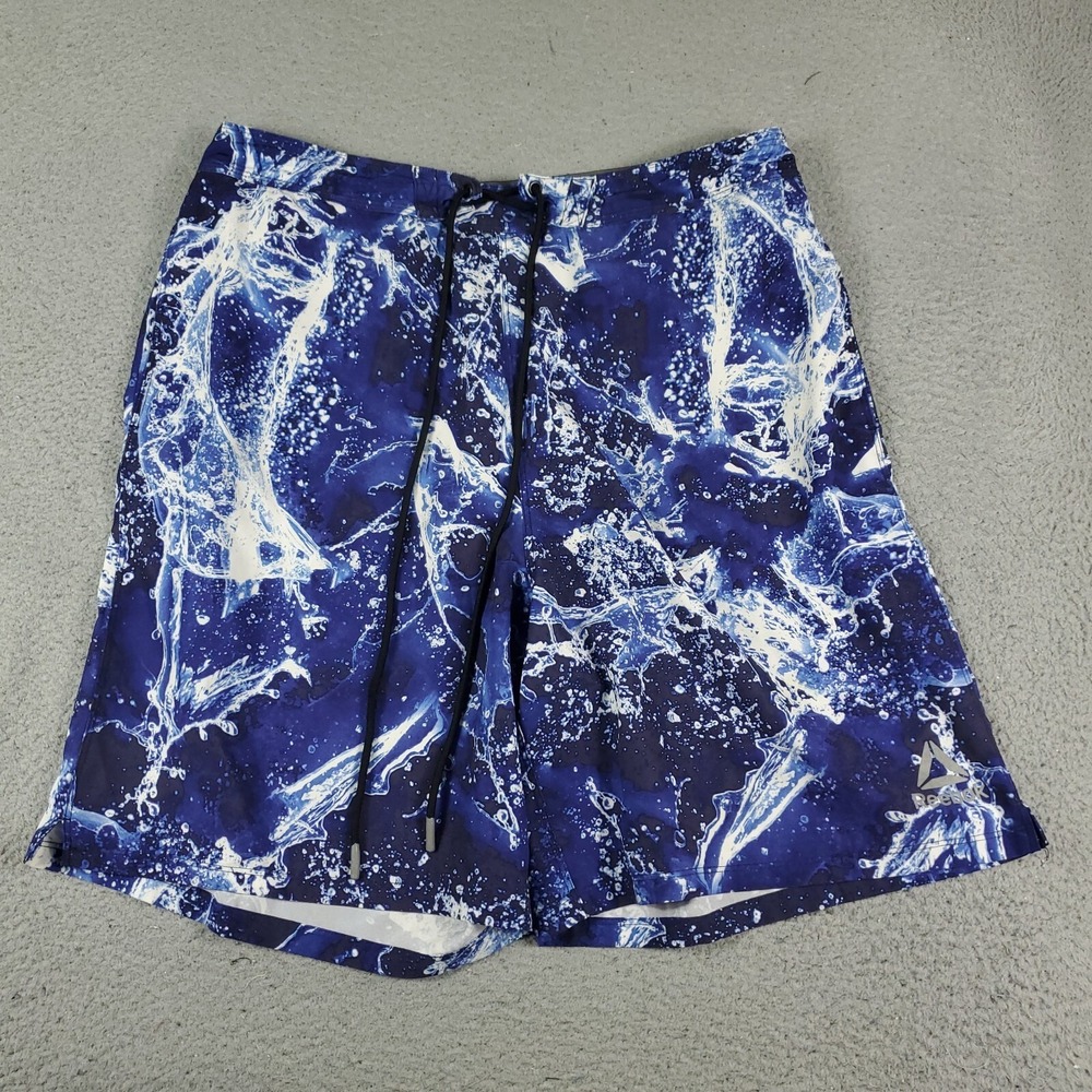 Reebok Shorts Mens Medium Blue Beach Swim Trunks Board Shorts